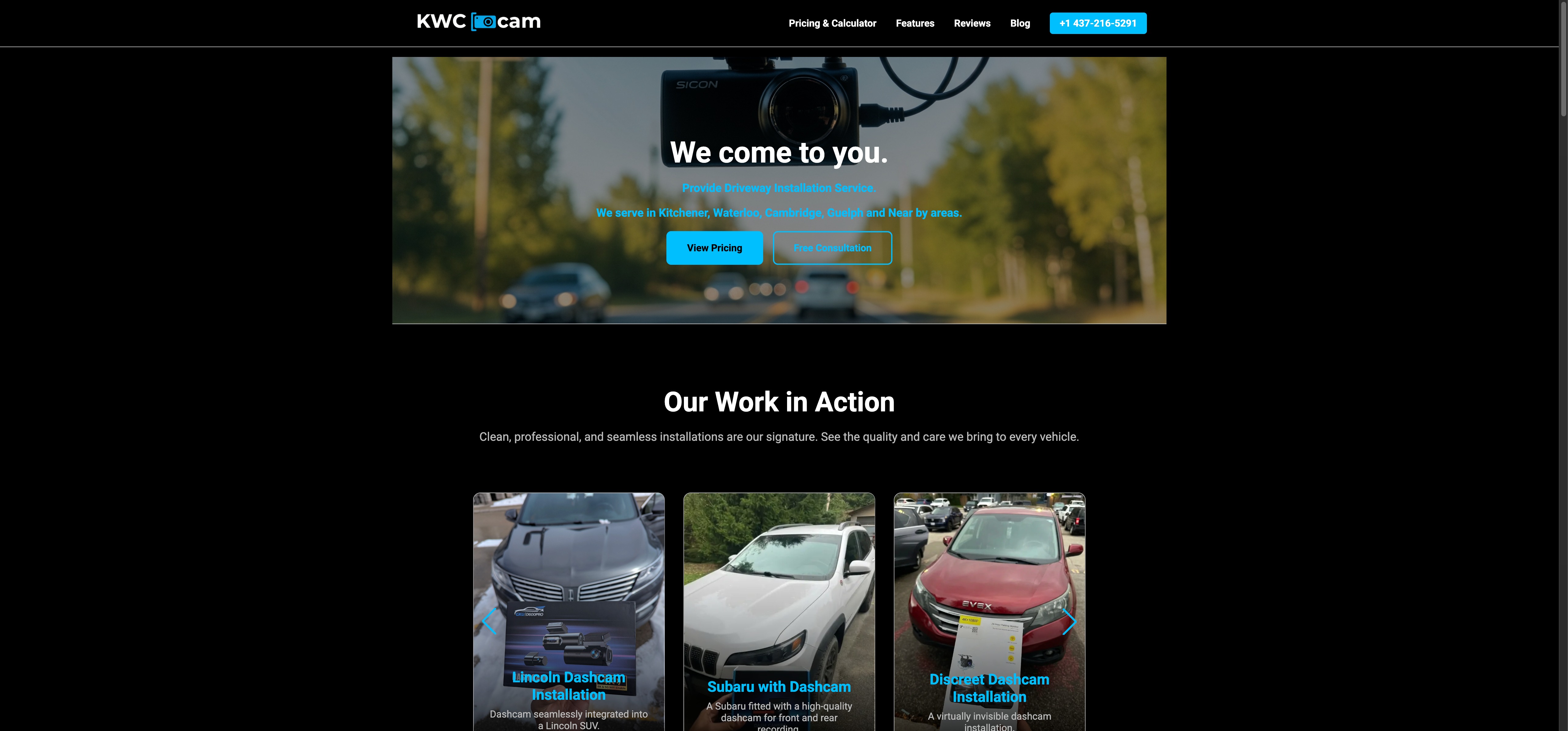 KWC Dashcam Website