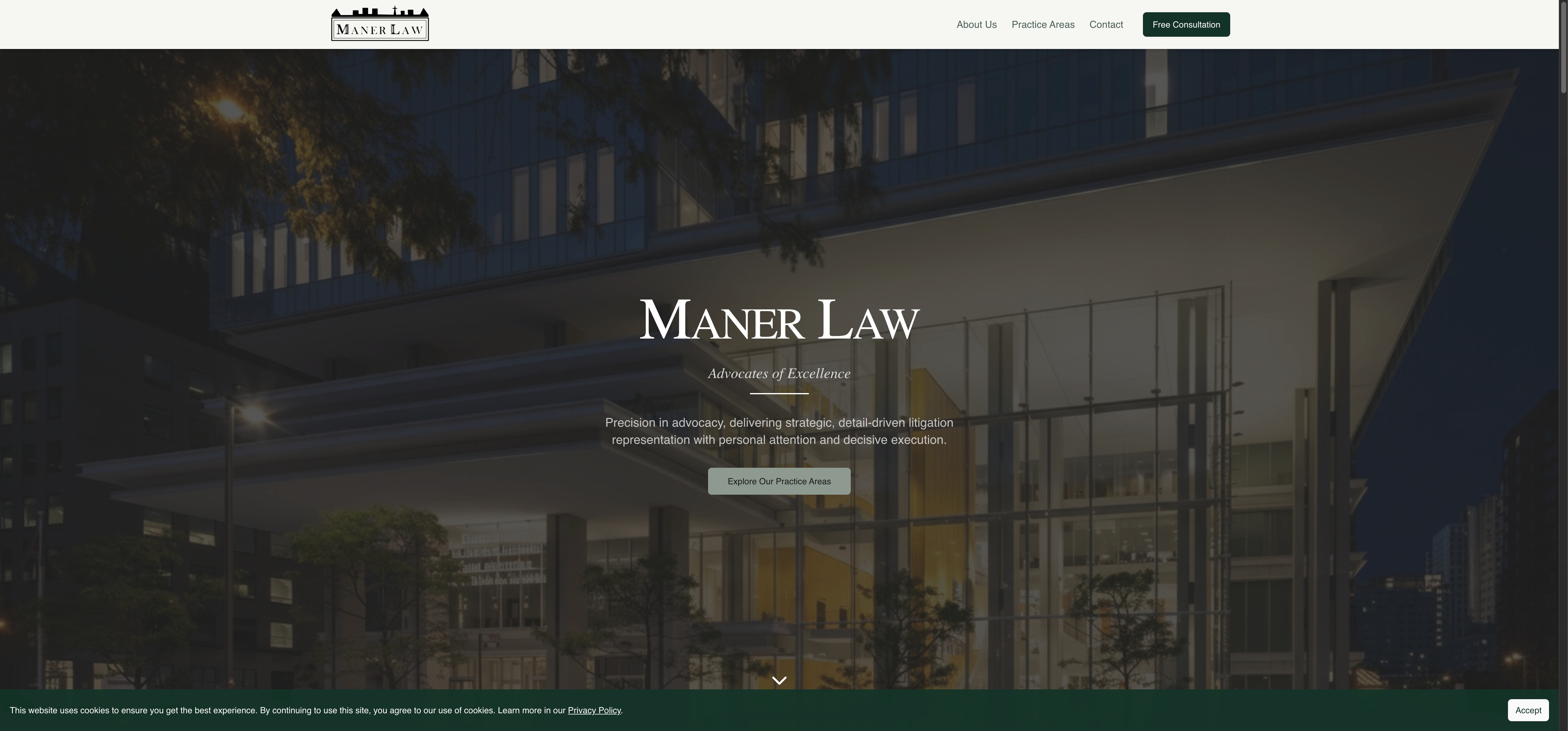 Maner Law Website