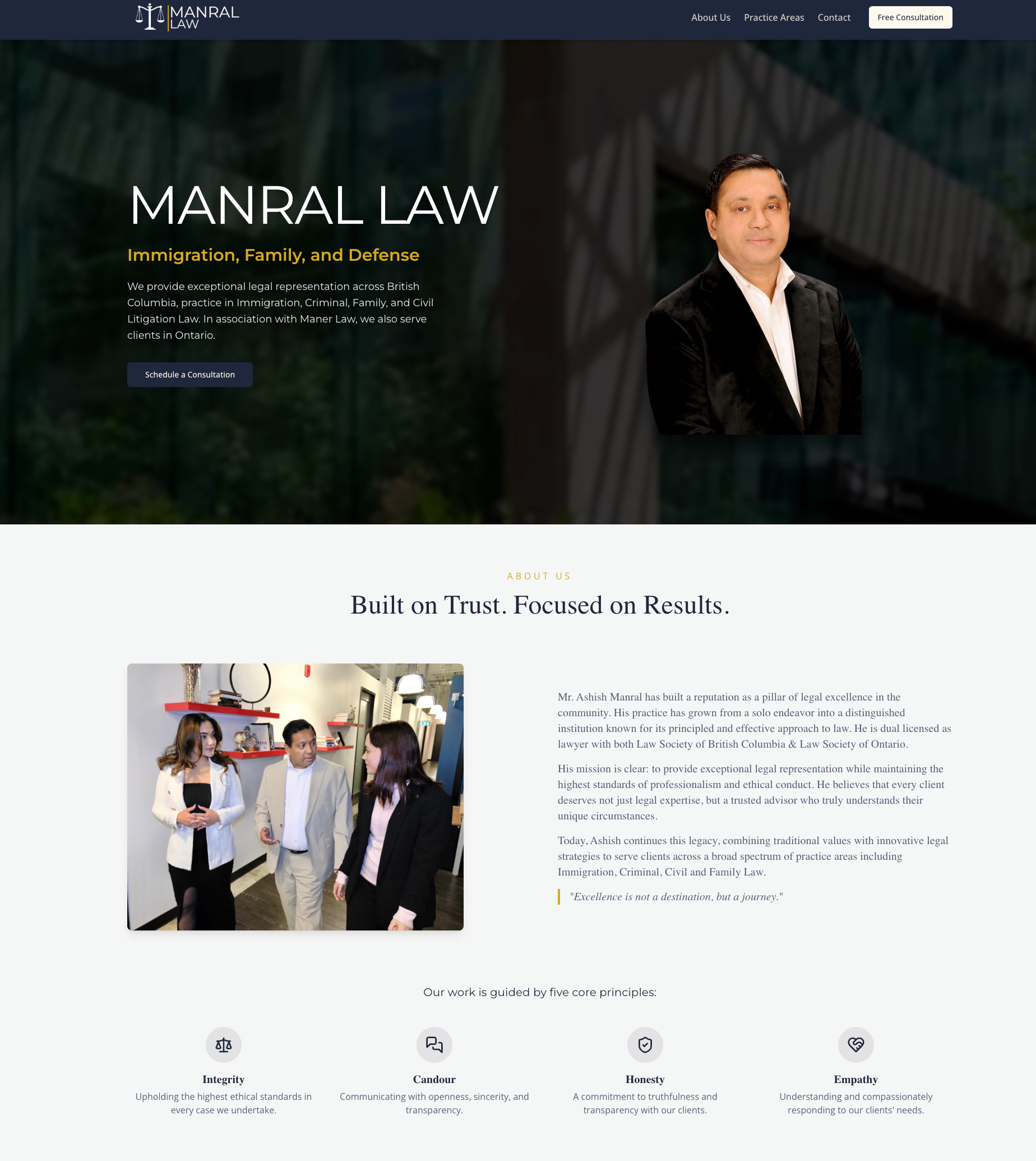 Manral Law Website